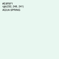 #E8F8F1 - Aqua Spring Color Image